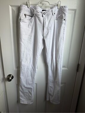 Steve’s Jeans Men's Slim Straight White Jeans